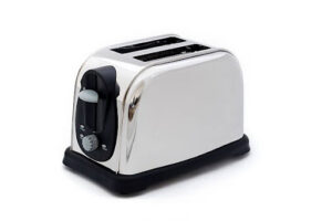 silver toaster isolated